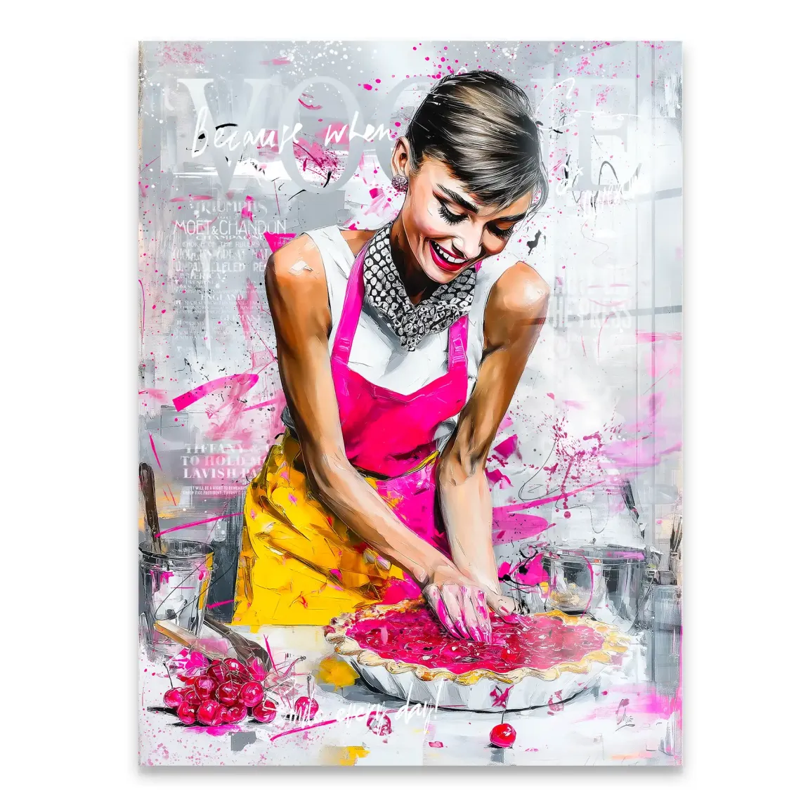 Cherry Bliss Audrey Hepburn Acrylglasbild