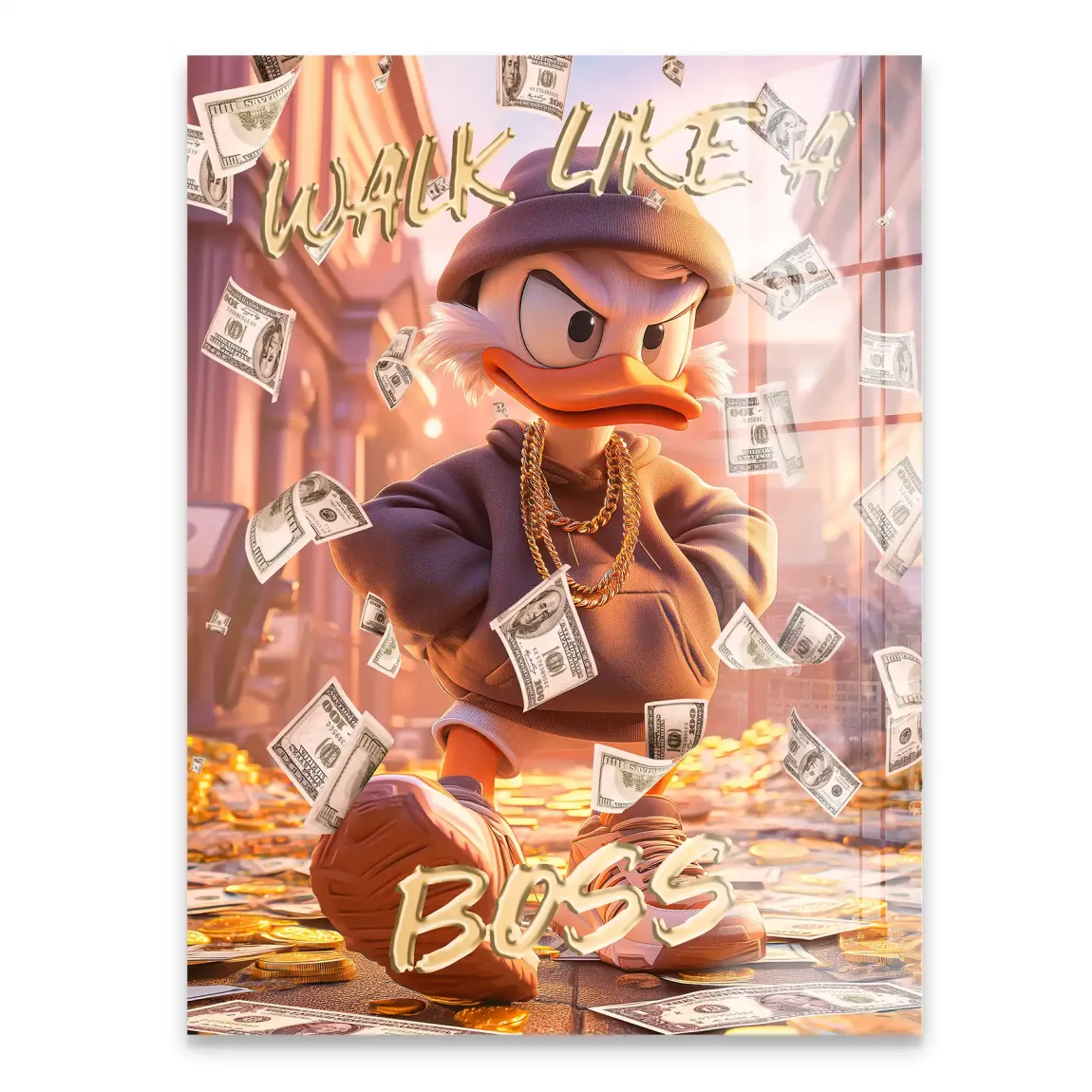 Dagobert Walk Like a Boss Acrylglasbild