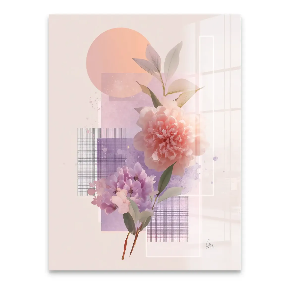 Soft Petal Harmony Acrylglasbild