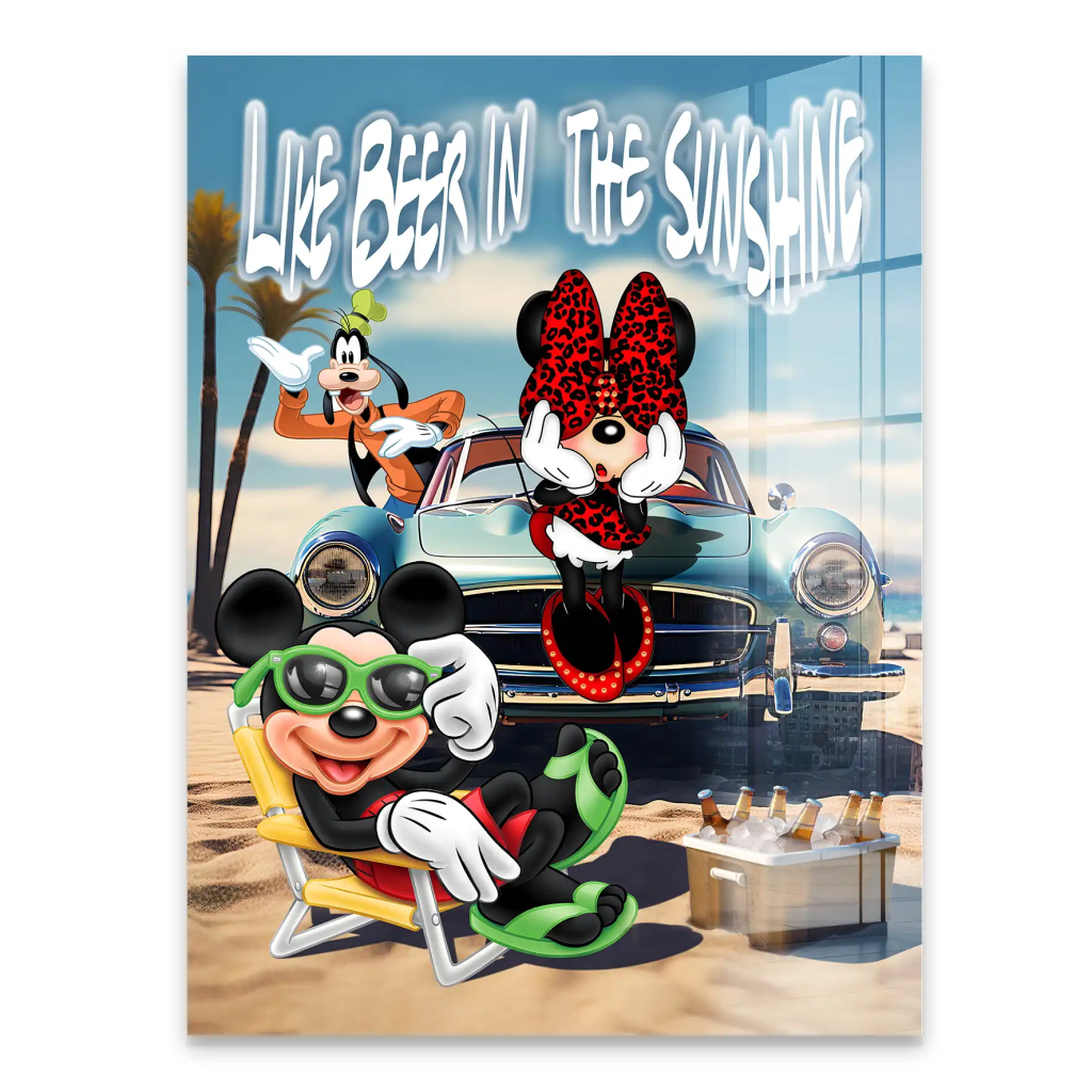 Micky & Minnie Maus like Beer Acrylglas Bild INGALERIE