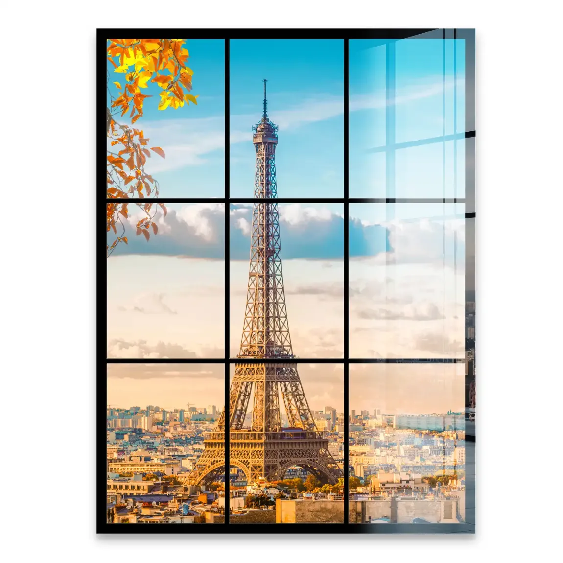 Morning Glow Paris Acrylglasbild