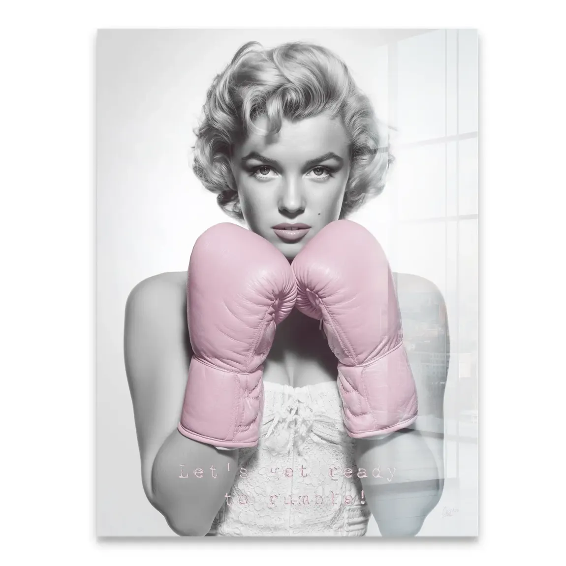 Boxing Marilyn Monroe Acrylglasbild