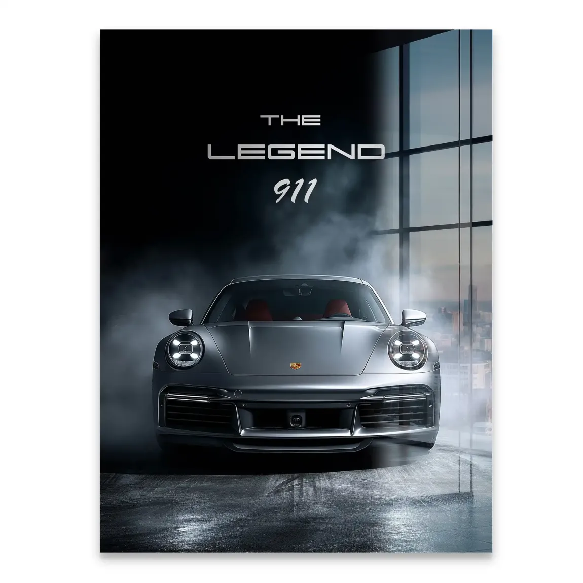 Silver Legend Porsche 911 Acrylglasbild