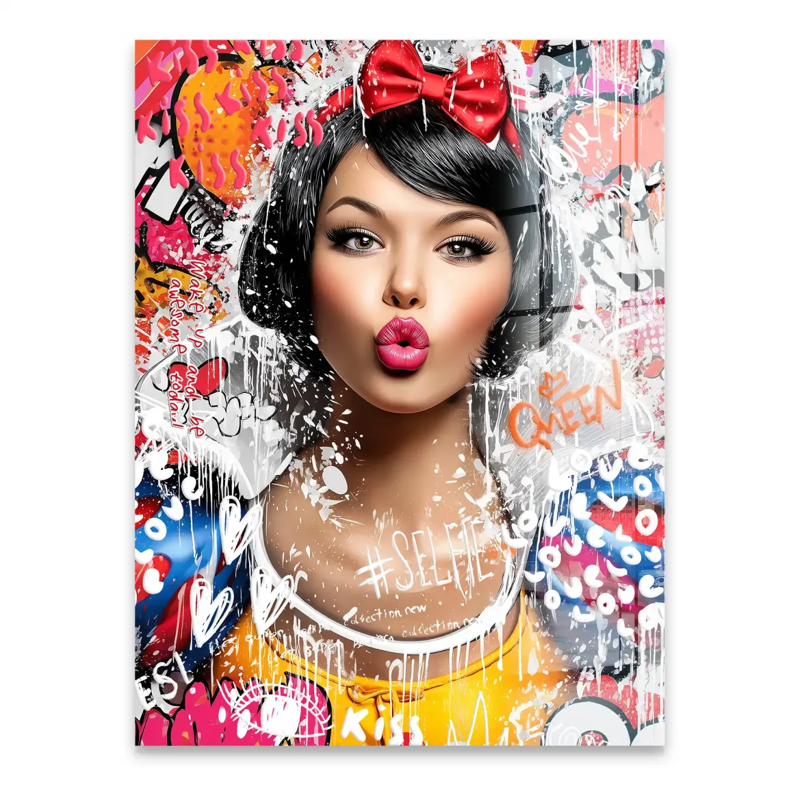 Schneewittchen Pop Art Queen Acrylglasbild