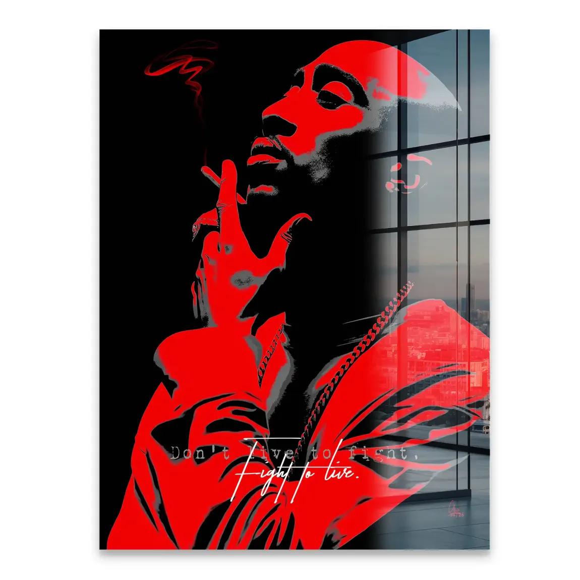 Tupac Fight Acrylglasbild