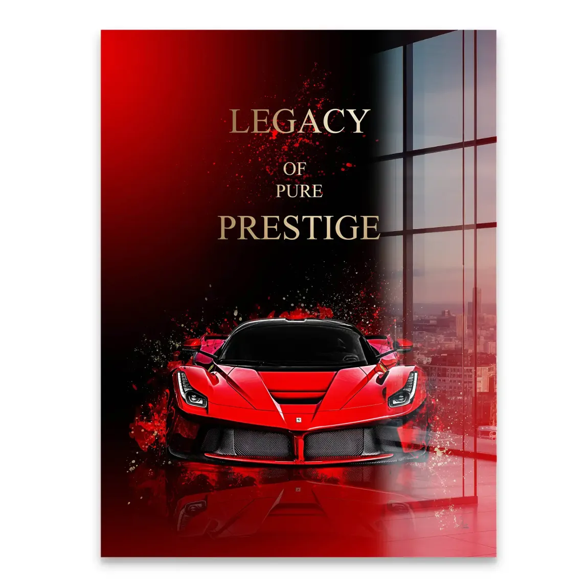 Red Prestige Ferrari Acrylglasbild