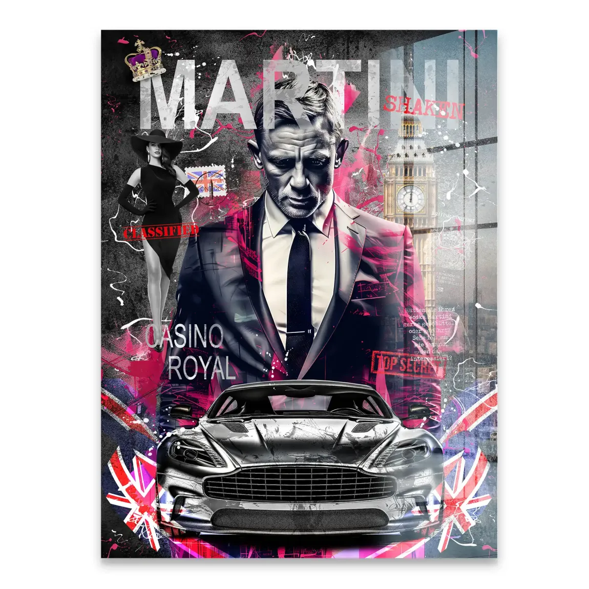 James Bond Royale Martini Acrylglasbild