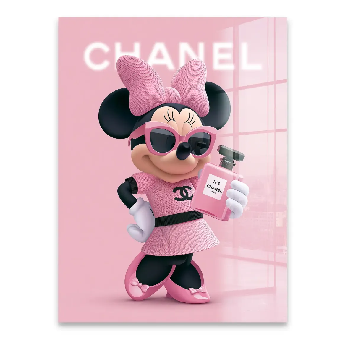 Minnie Rosé Chic Acrylglasbild