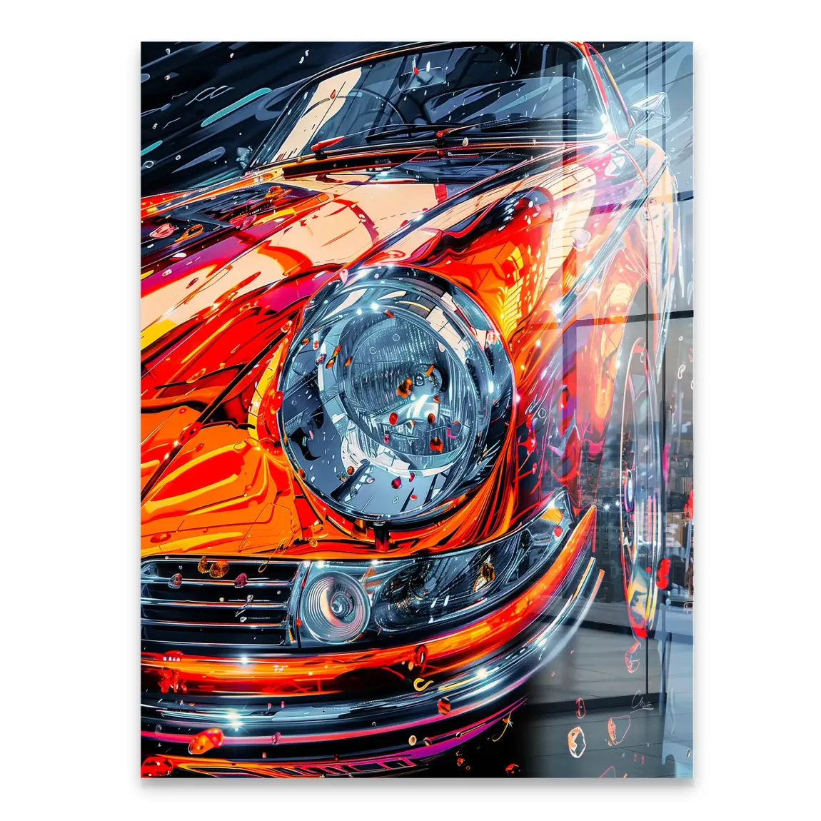 Vivid Motion 911 Porsche Acrylglasbild