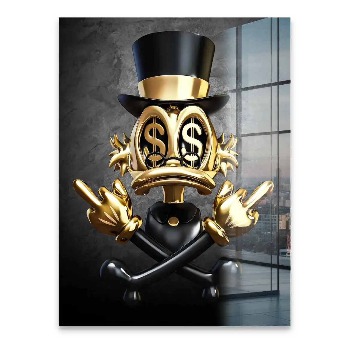 Dollar Vision Duck Acrylglasbild