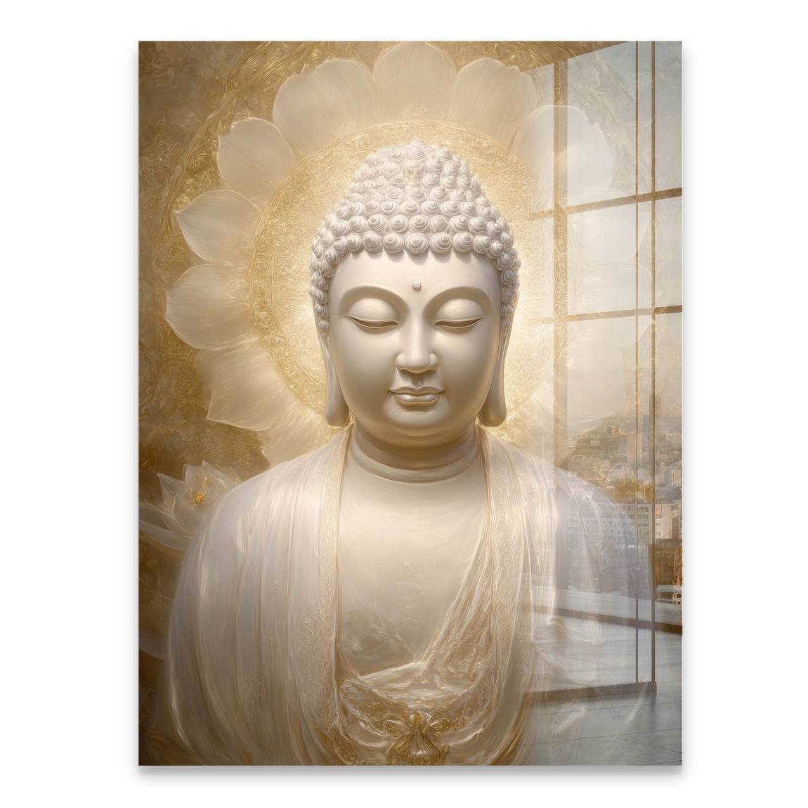 Goldener Buddha Acrylglasbild