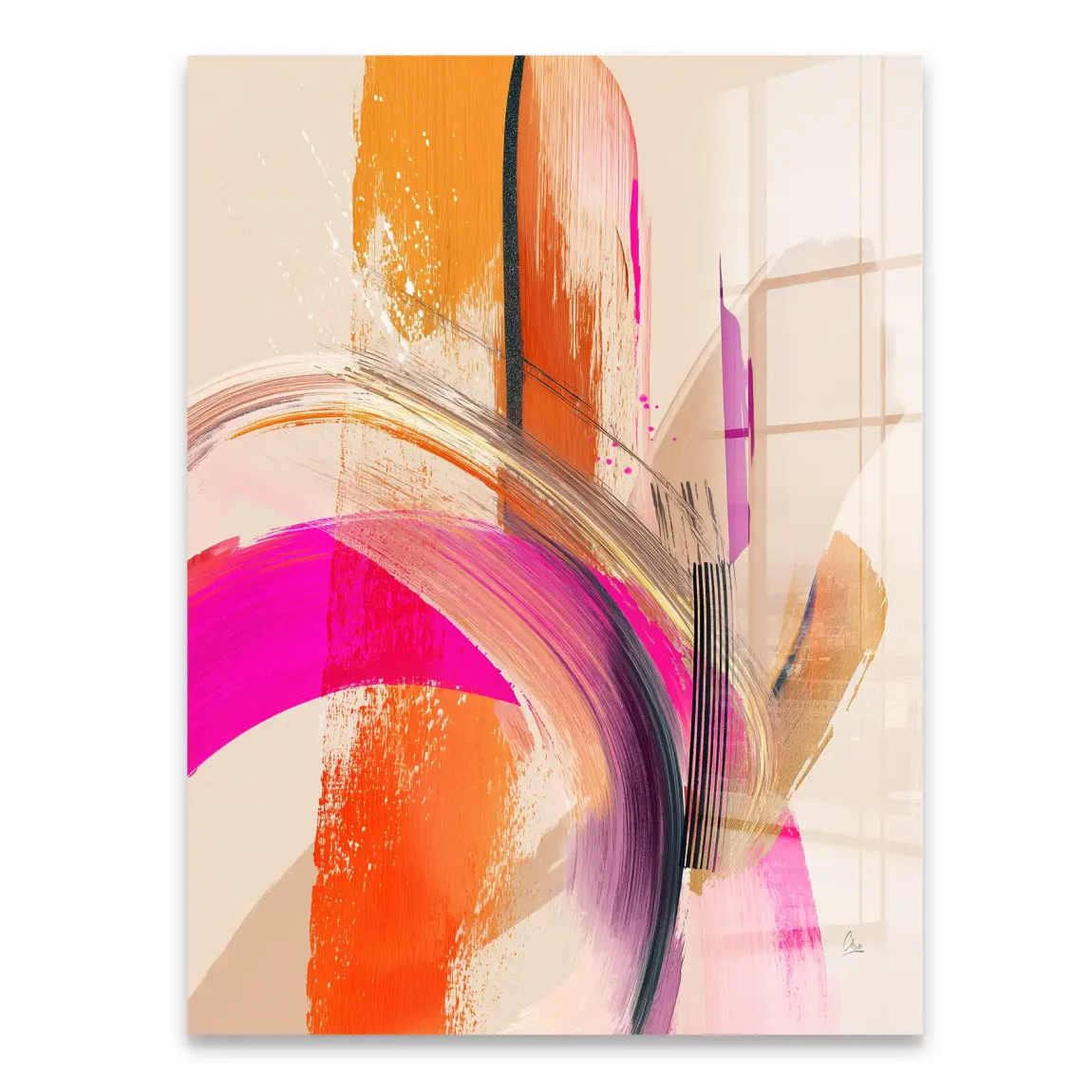 Amber Wave Acrylglasbild