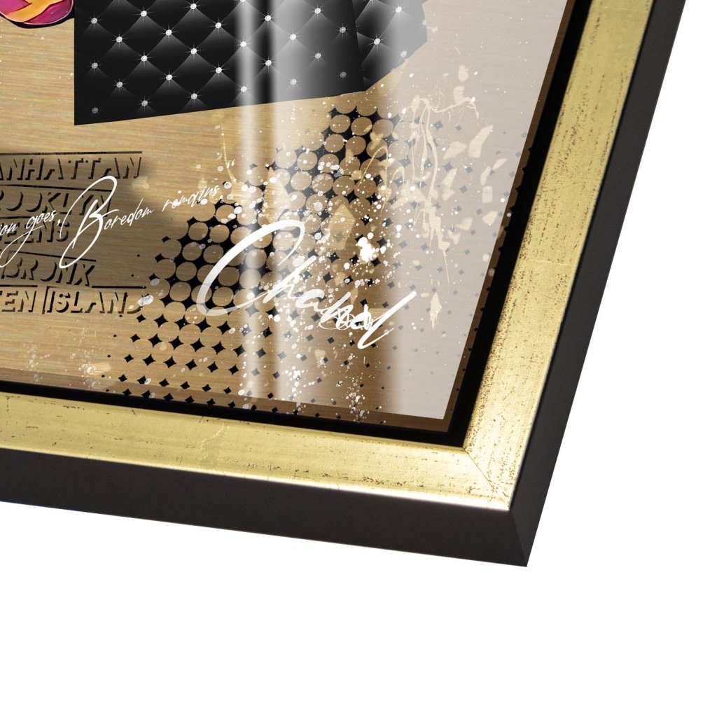 Minnie Smile Gold Pop Art Acrylglas Bild INGALERIE
