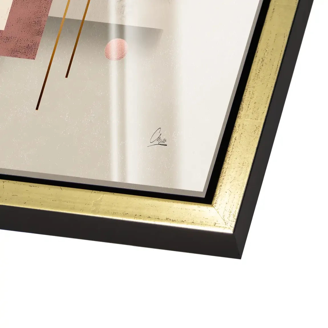 Golden Geometry Acrylglas Bild