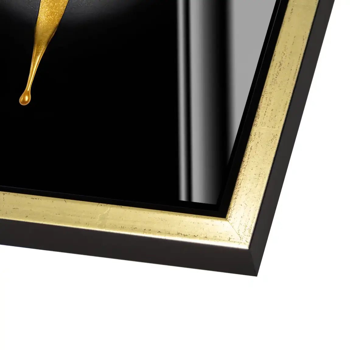 Gold Lips Beauty Acrylglas Bild INGALERIE
