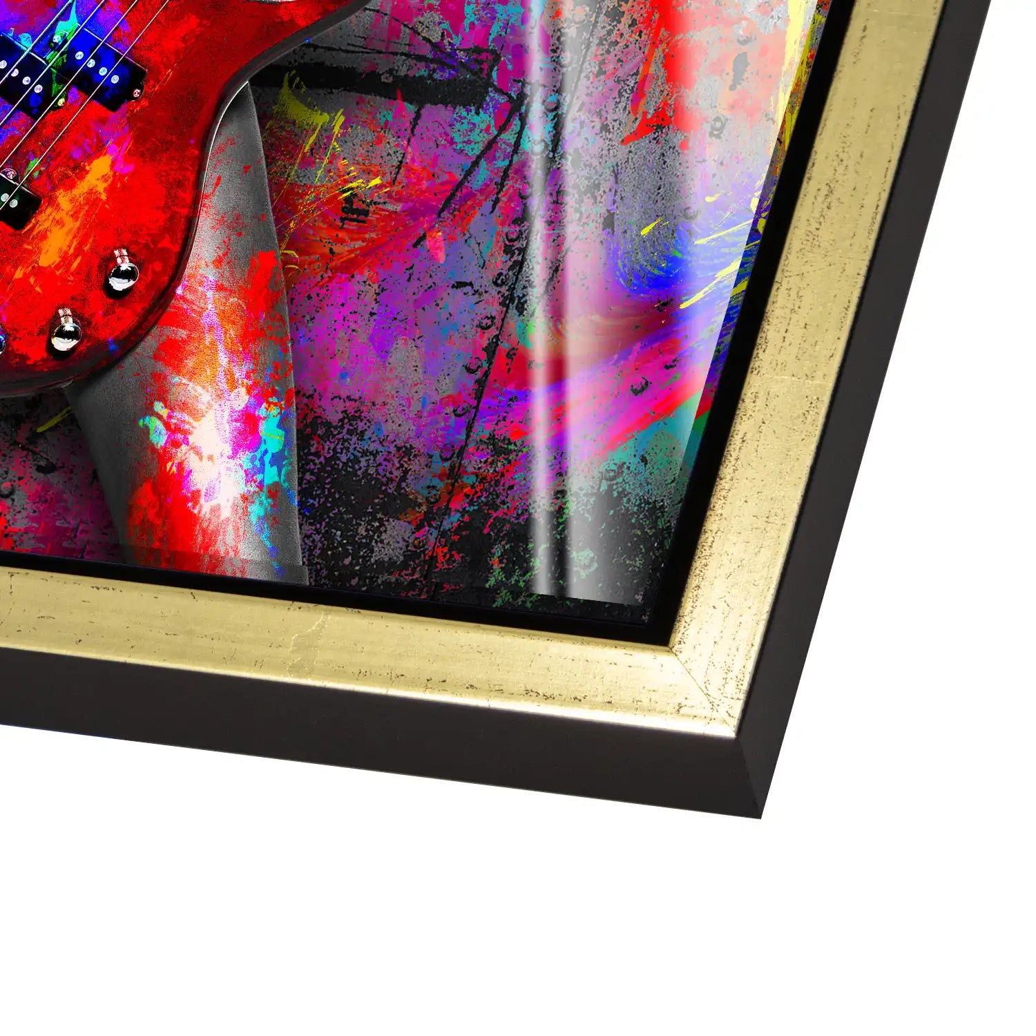 Guitar Abstrakt Color Style Acrylglas Bild INGALERIE