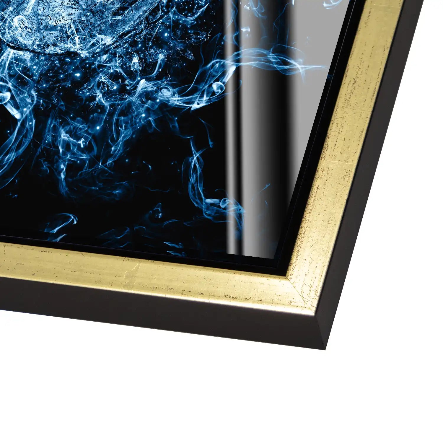 Totenkopf Abstrakt Blau Acrylglas Bild INGALERIE