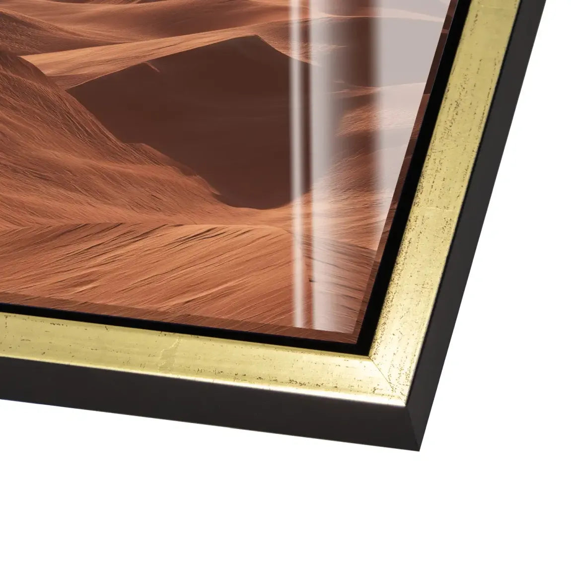 Goldene Wüste Acrylglas Bild