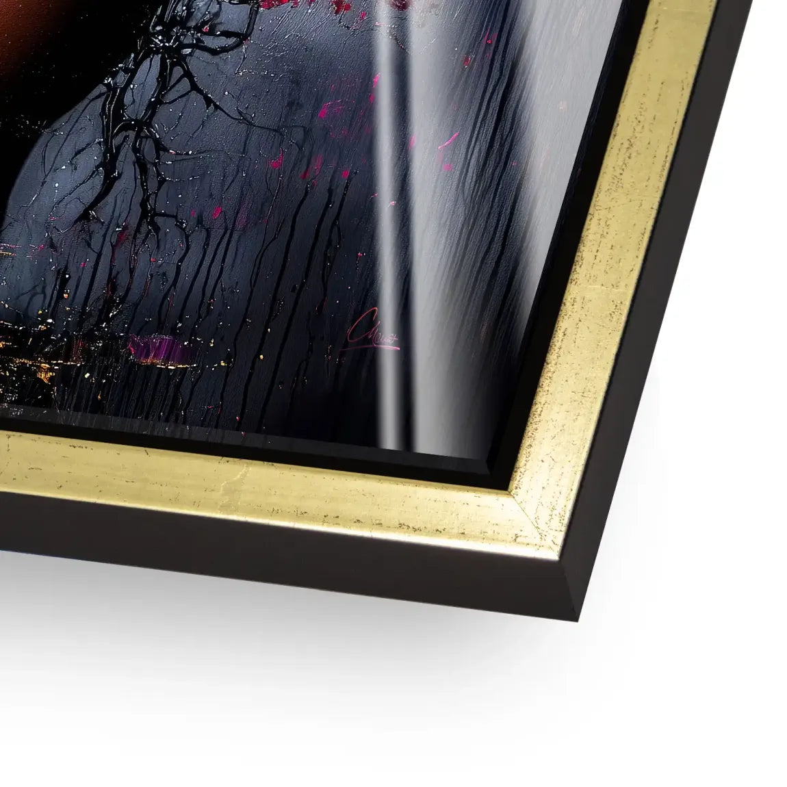 Magie aus Farbe und Gold Acrylglas Bild INGALERIE