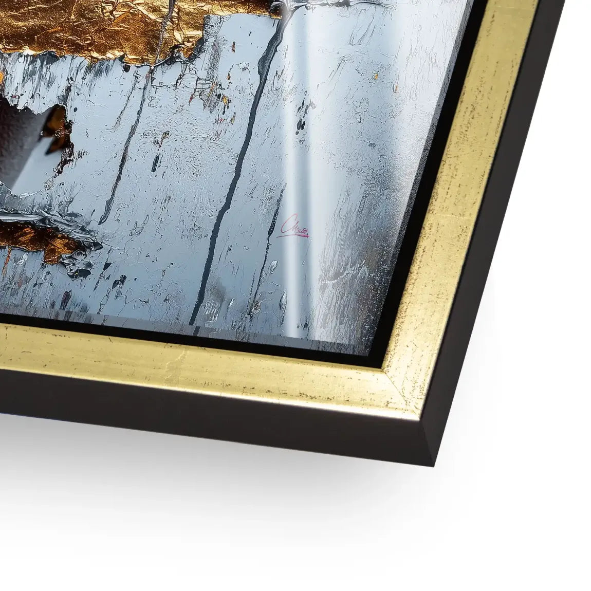 Goldsplitter im Blickfeld Acrylglas Bild INGALERIE