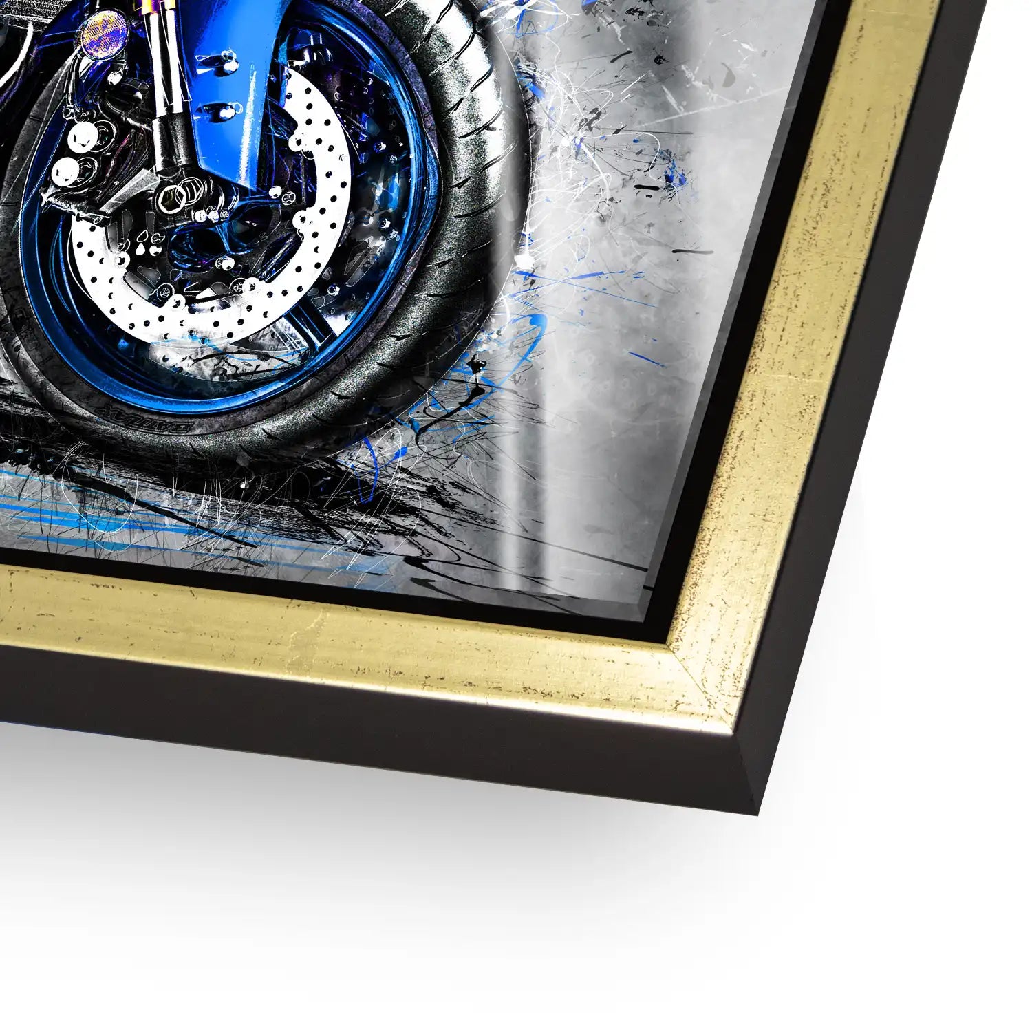 Yamaha R6 Abstrakt Blau Acrylglas Bild INGALERIE