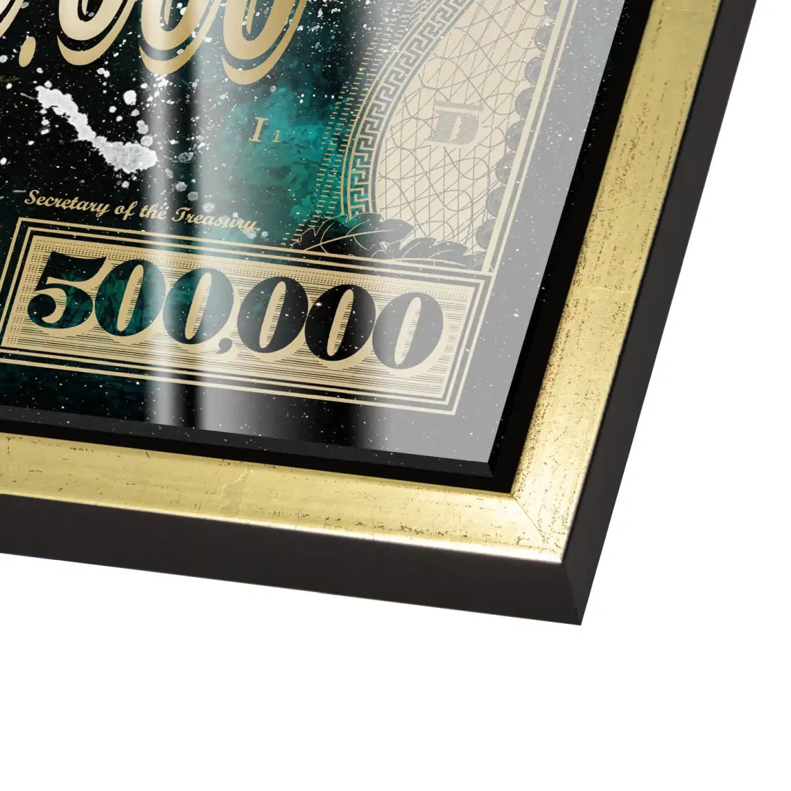 Donald & Daisy Duck Green Gold Pop Art Dollar Acrylglas Bild INGALERIE