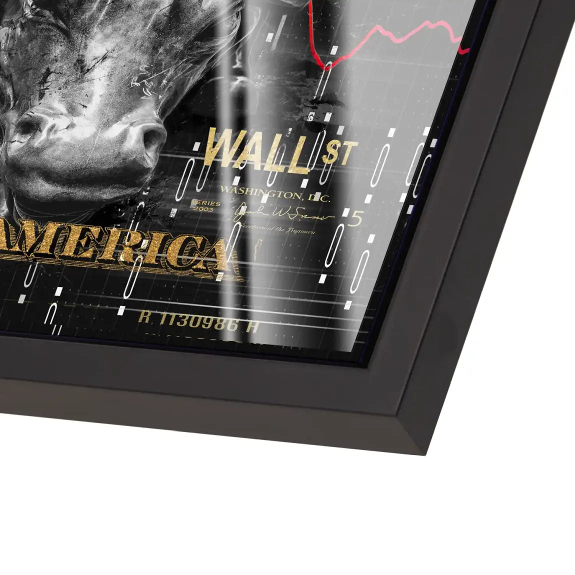 Dagobert Duck Wallstreet Black Gold Acrylglas Bild