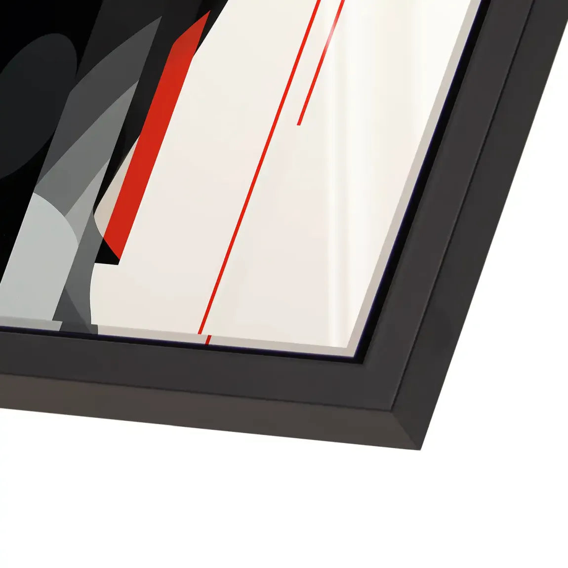 Rote Eleganz trifft urbane Stille Acrylglas Bild INGALERIE