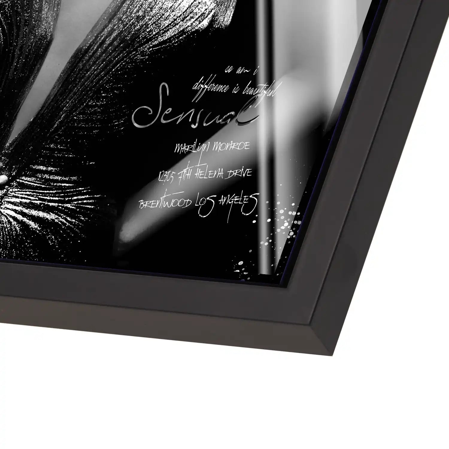 Marilyn Black Vogue Acrylglas Bild INGALERIE