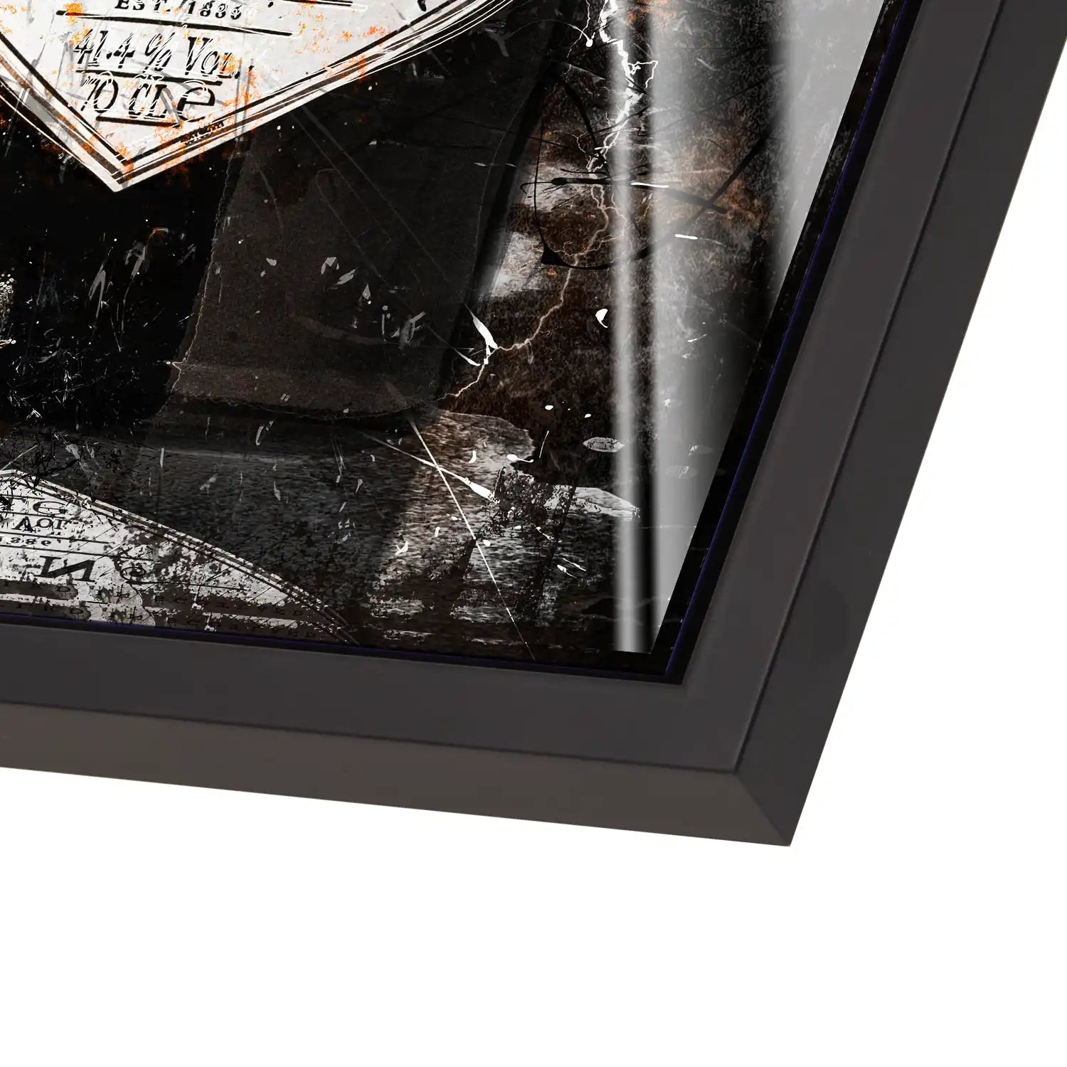 Gin Abstrakt Dark Style Acrylglas Bild INGALERIE
