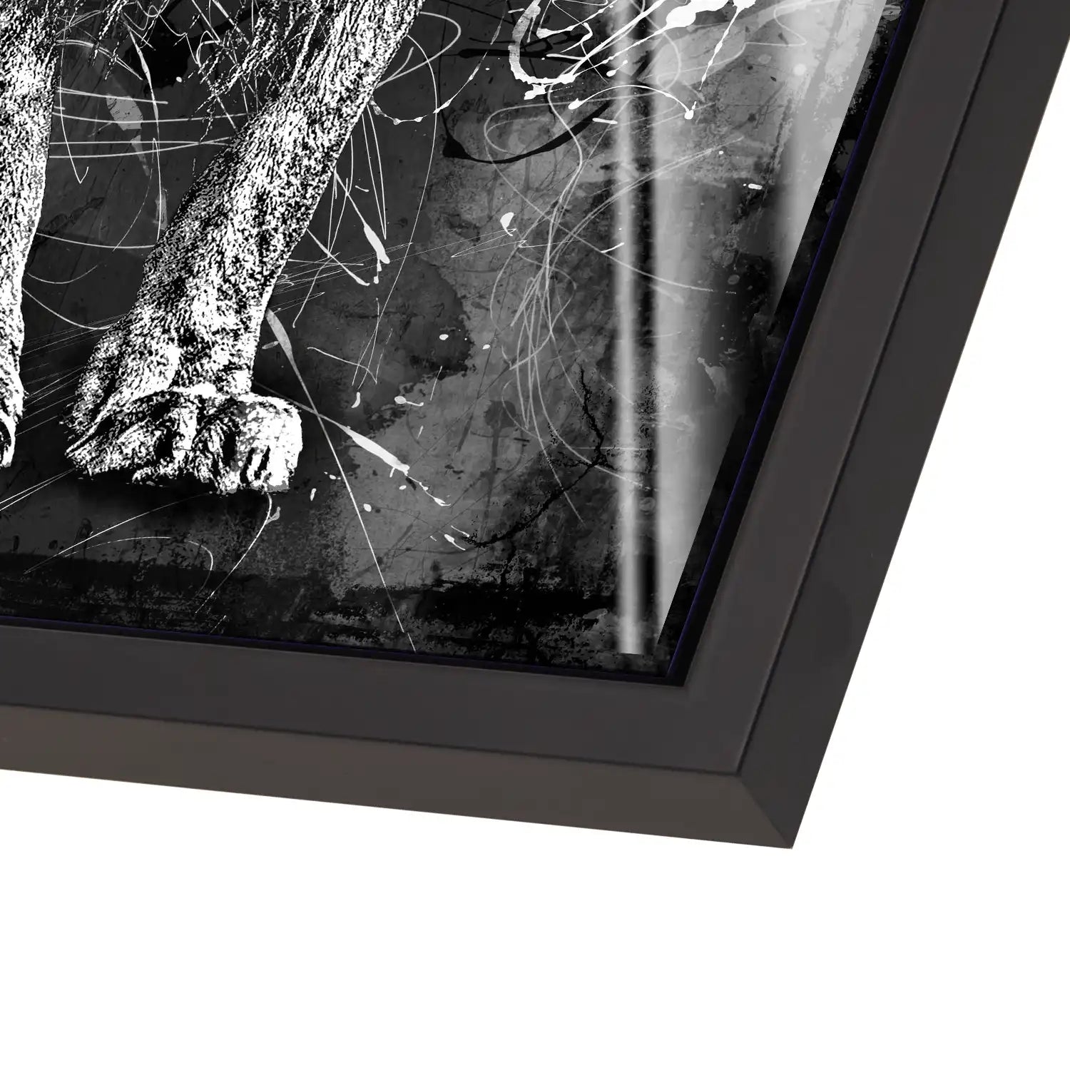 Löwe Abstrakt Black Acrylglas Bild INGALERIE