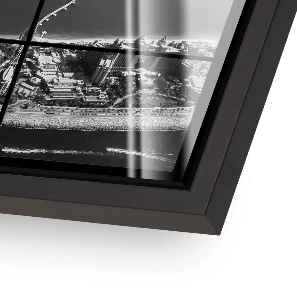 Palm View Dubai Noir Acrylglas Bild