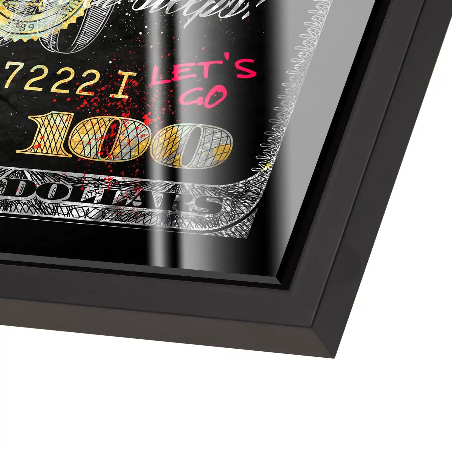 Dagobert Money Never Sleeps Dollar Dark Acrylglas Bild INGALERIE