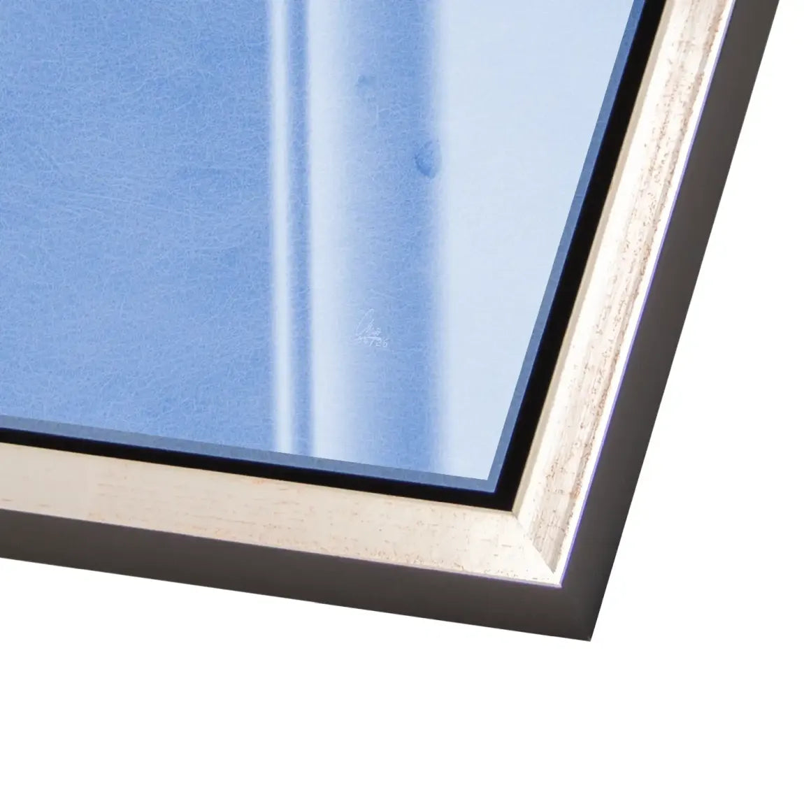 Blaue Geometrie Acrylglasbild