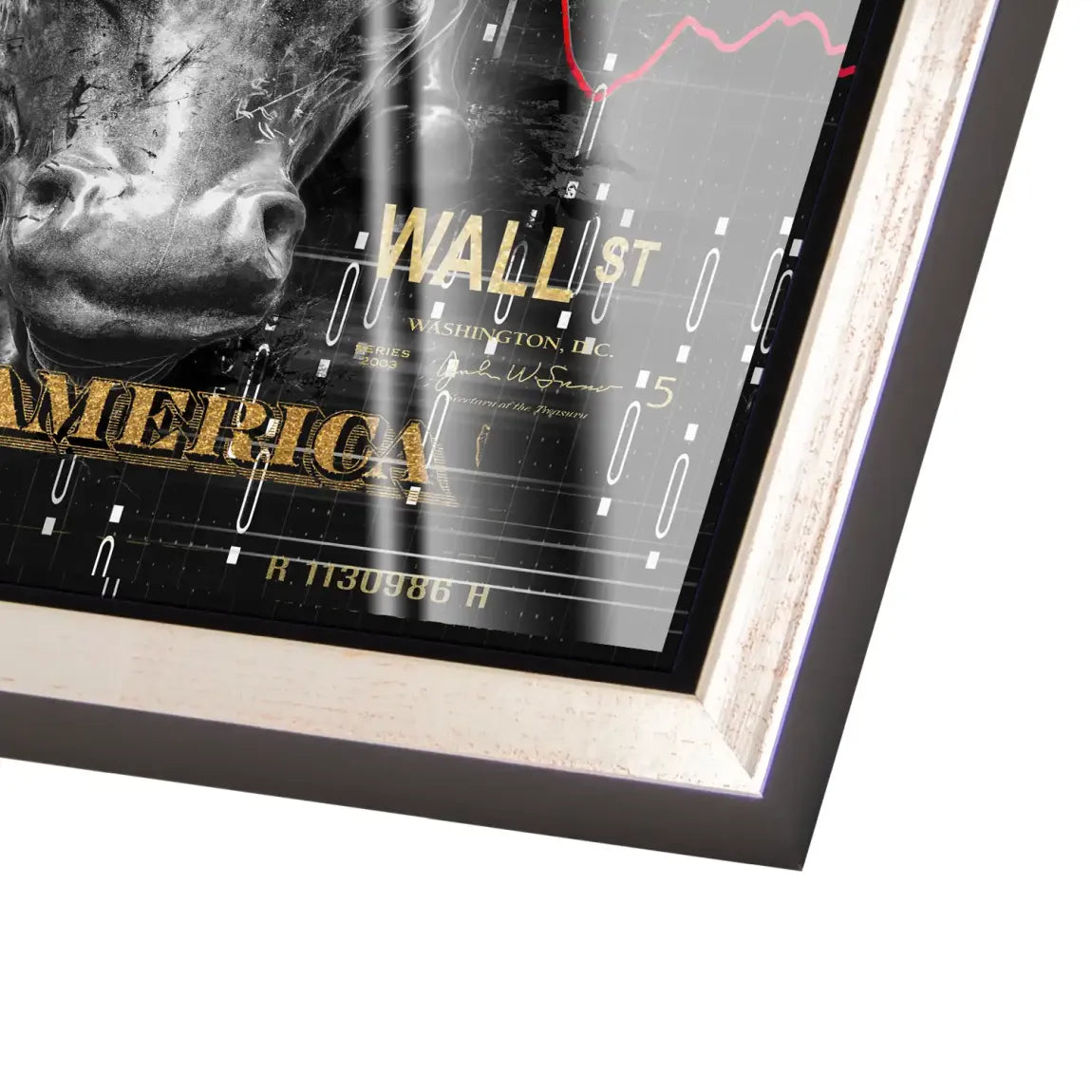 Dagobert Duck Wallstreet Black Gold Acrylglas Bild