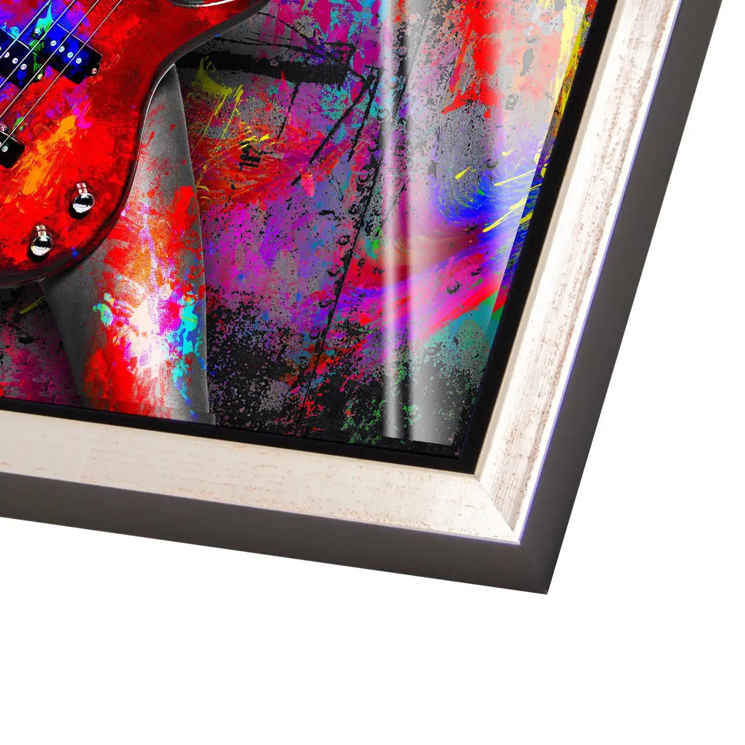 Guitar Abstrakt Color Style Acrylglas Bild INGALERIE