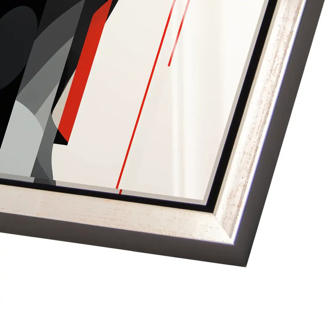 Rote Eleganz trifft urbane Stille Acrylglas Bild INGALERIE