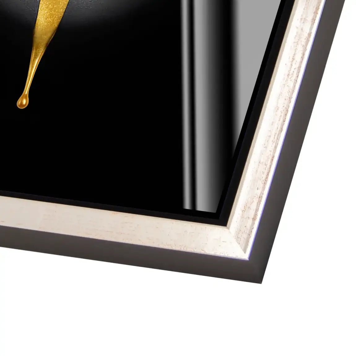 Gold Lips Beauty Acrylglas Bild INGALERIE