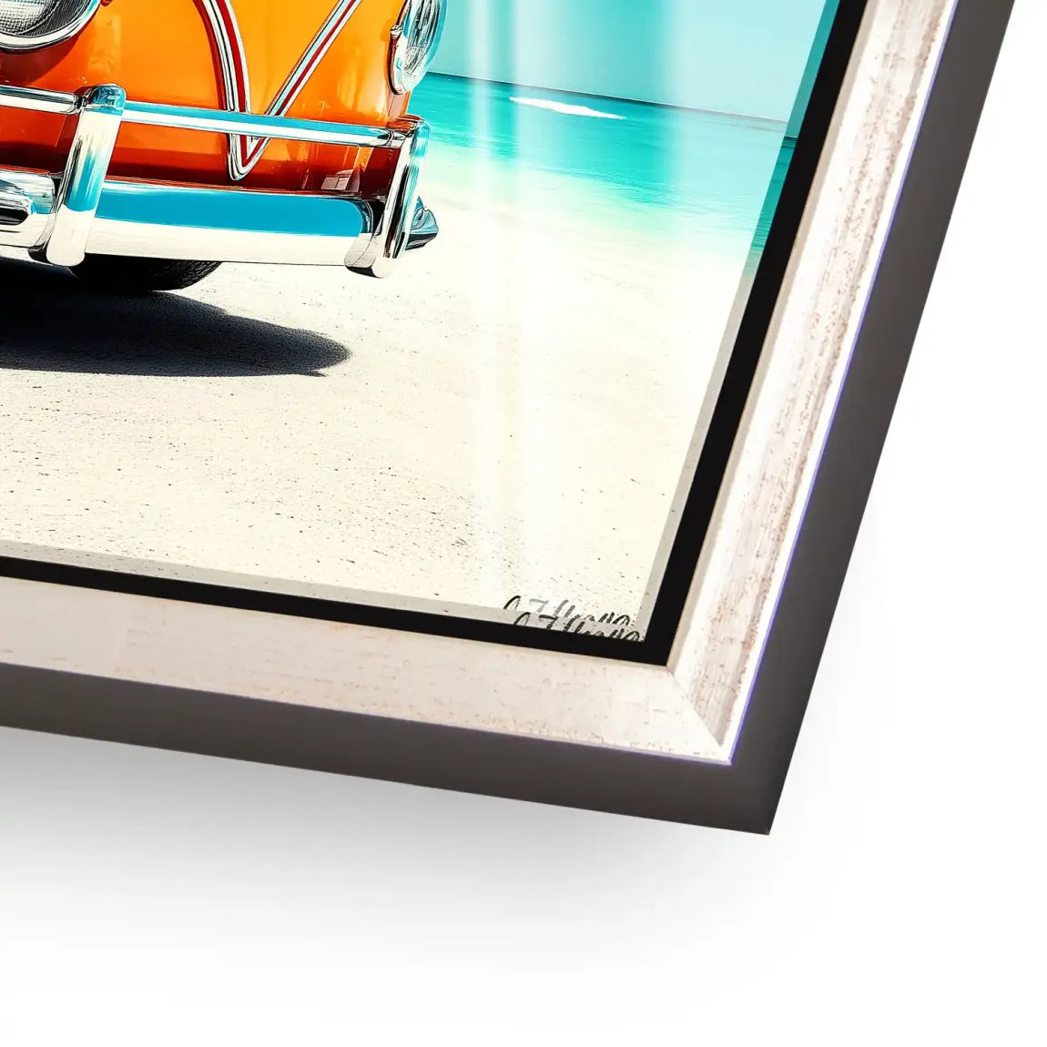 VW Bulli Beach Acrylglas Bild INGALERIE