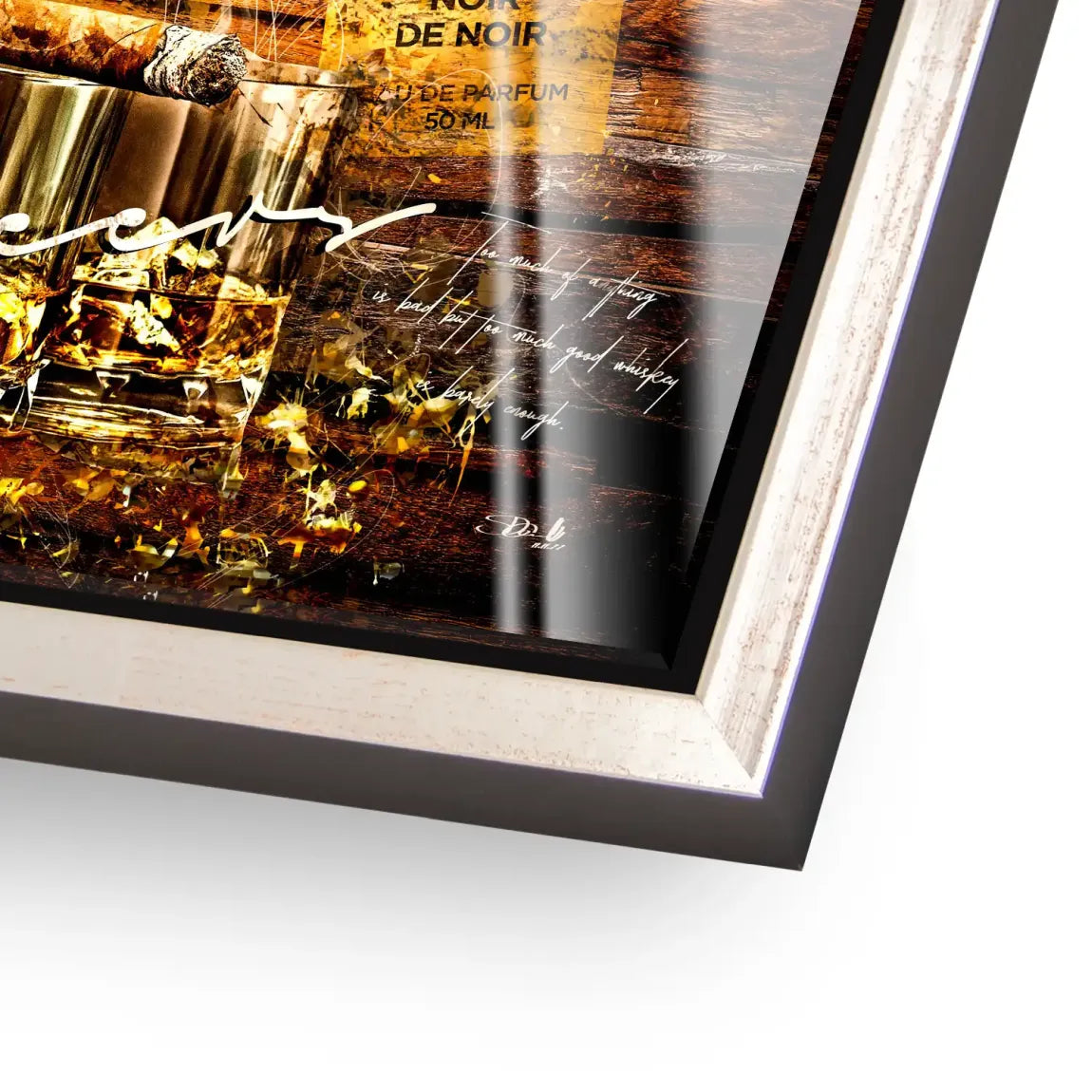 Whisky Holz und Eleganz Acrylglas Bild INGALERIE