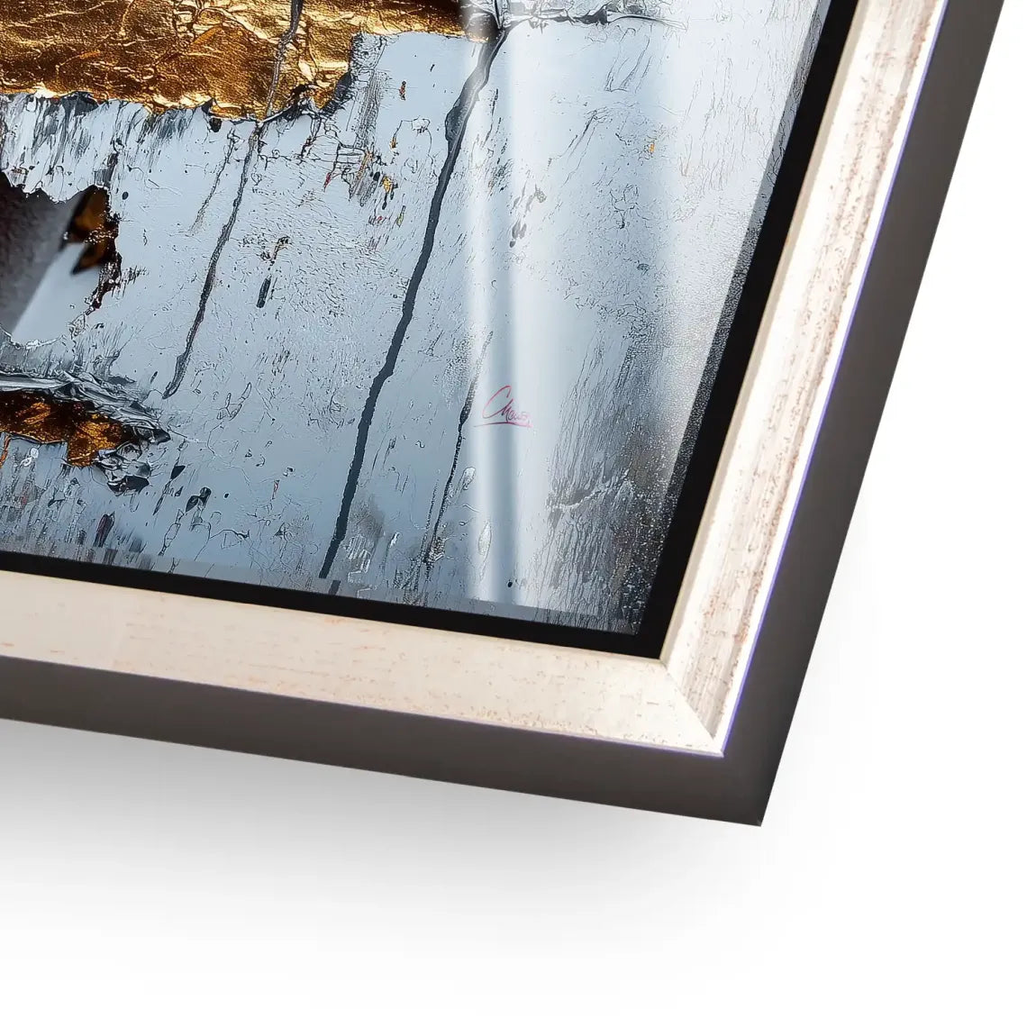 Goldsplitter im Blickfeld Acrylglas Bild INGALERIE