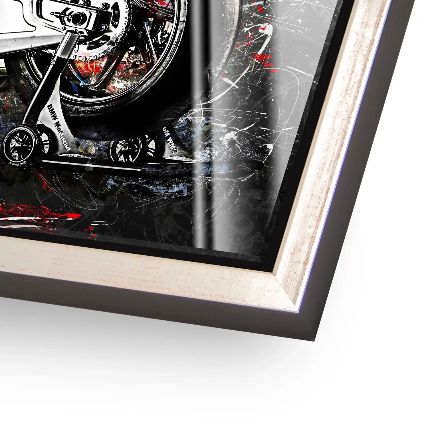 BMW HP4 Race Abstrakt Kunst Acrylglas Bild INGALERIE