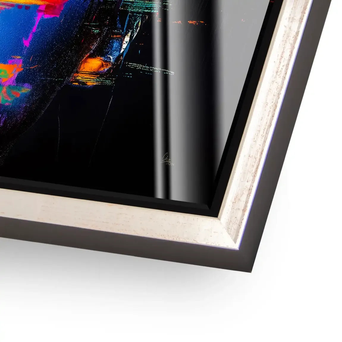Neon Frauenportrait Acrylglasbild