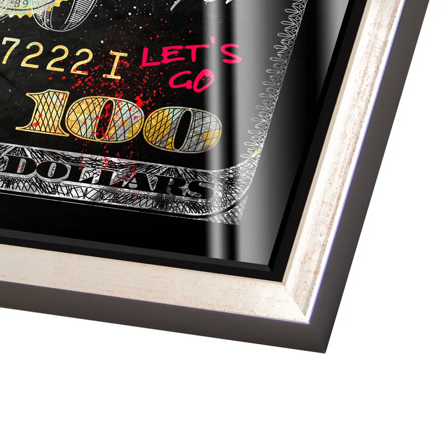 Dagobert Money Never Sleeps Dollar Dark Acrylglas Bild INGALERIE