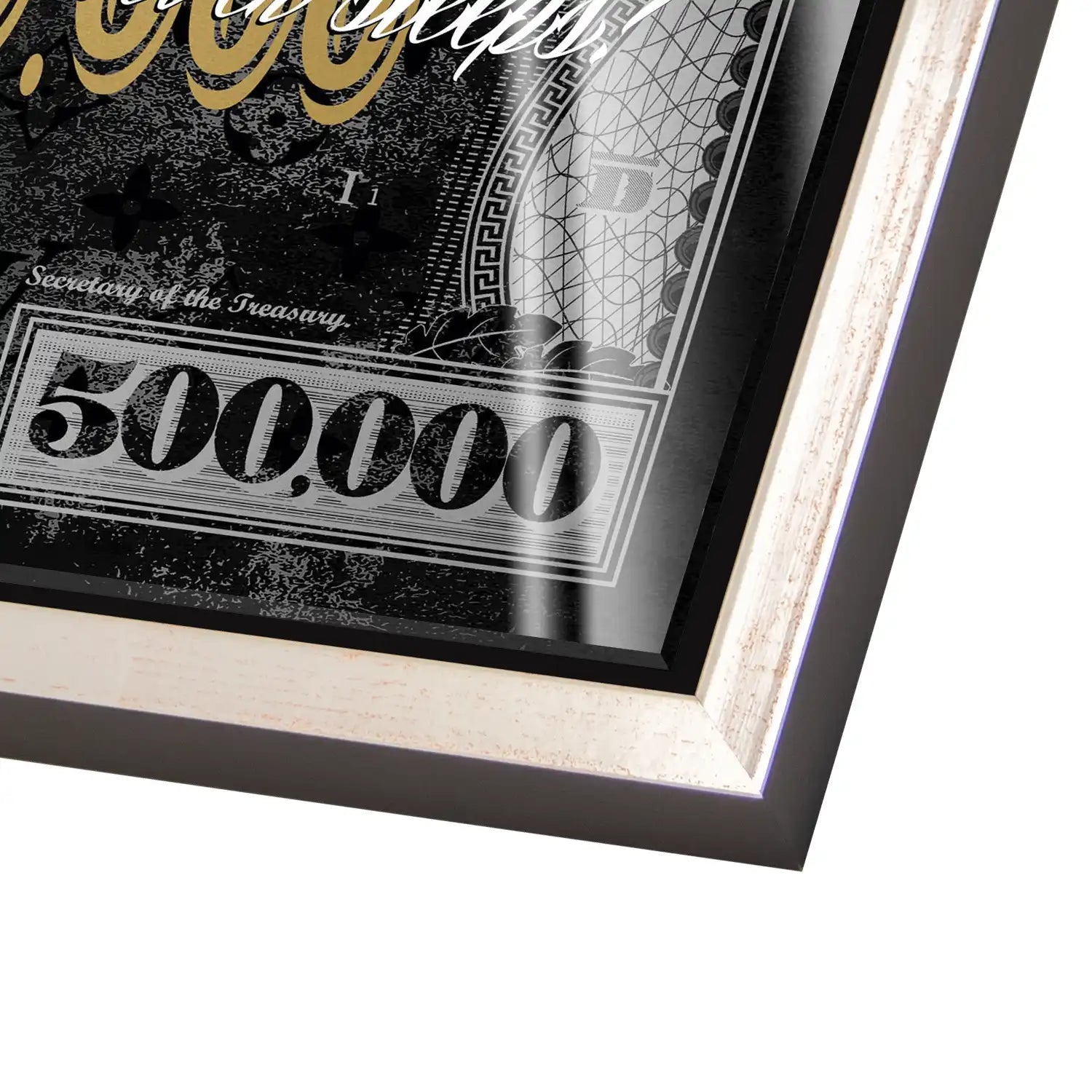 Dagobert Money Never Sleeps Dollar Black Acrylglas Bild INGALERIE