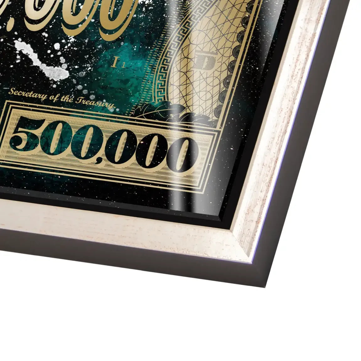 Donald & Daisy Duck Green Gold Pop Art Dollar Acrylglas Bild INGALERIE