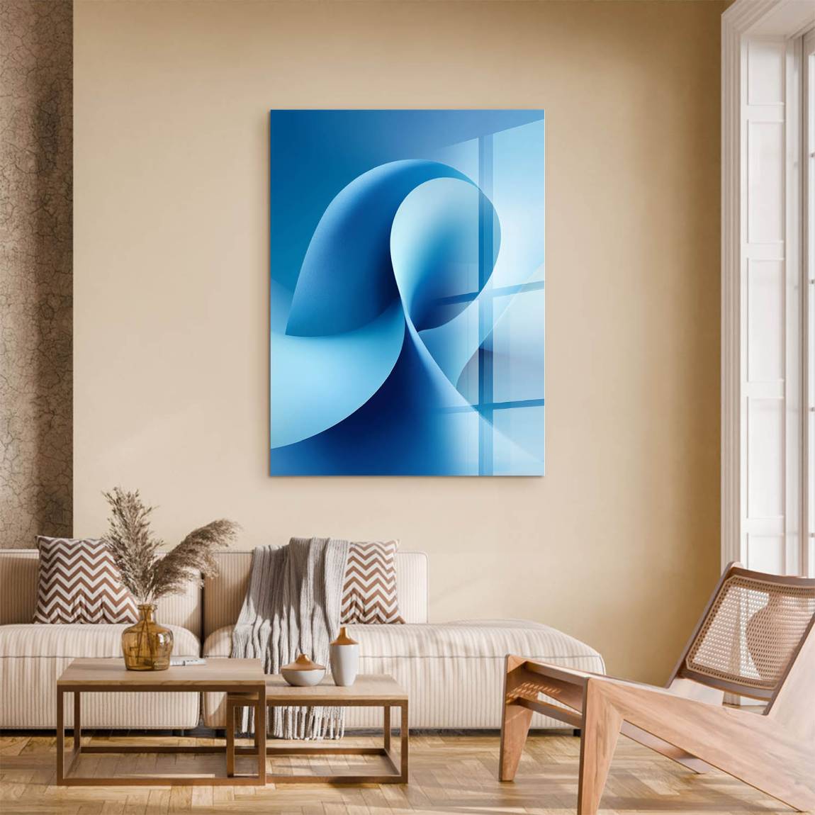 Blaue Welle Acrylglasbild