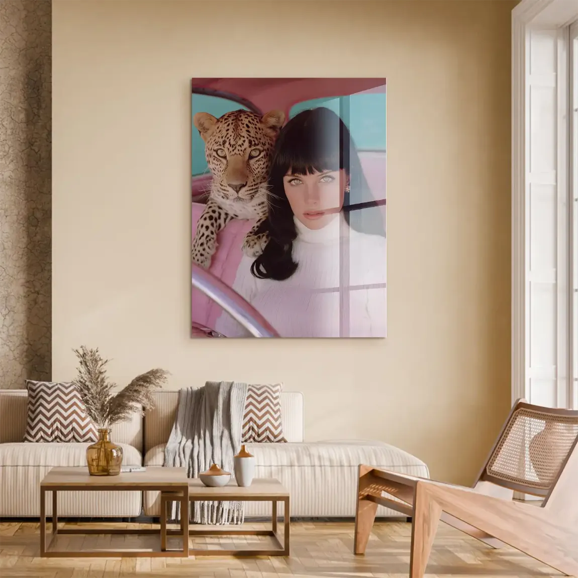 Leopard Diva Acrylglasbild