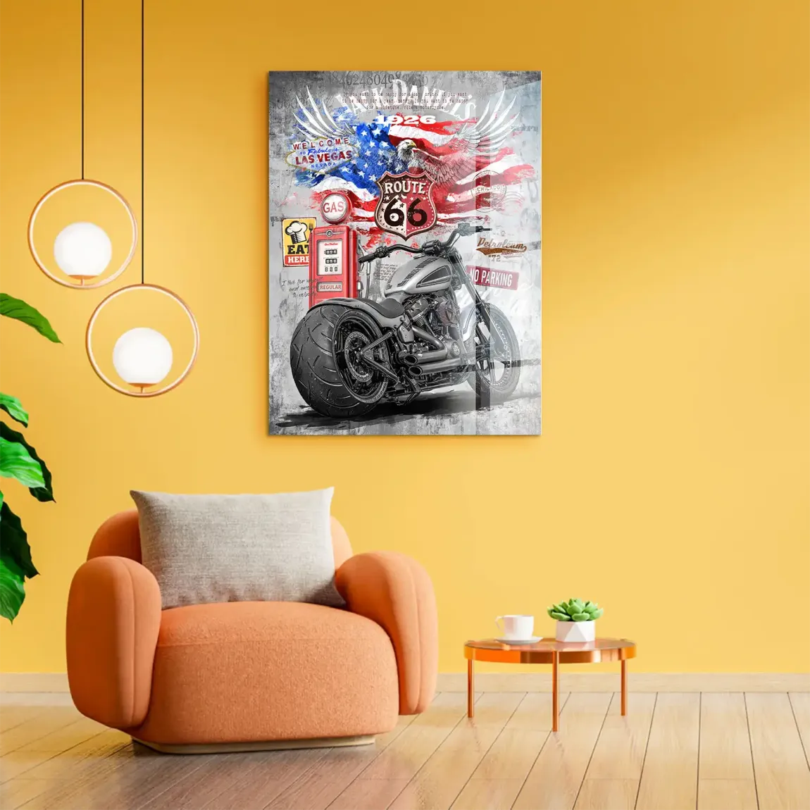 Harley Road Pop Art Acrylglasbild