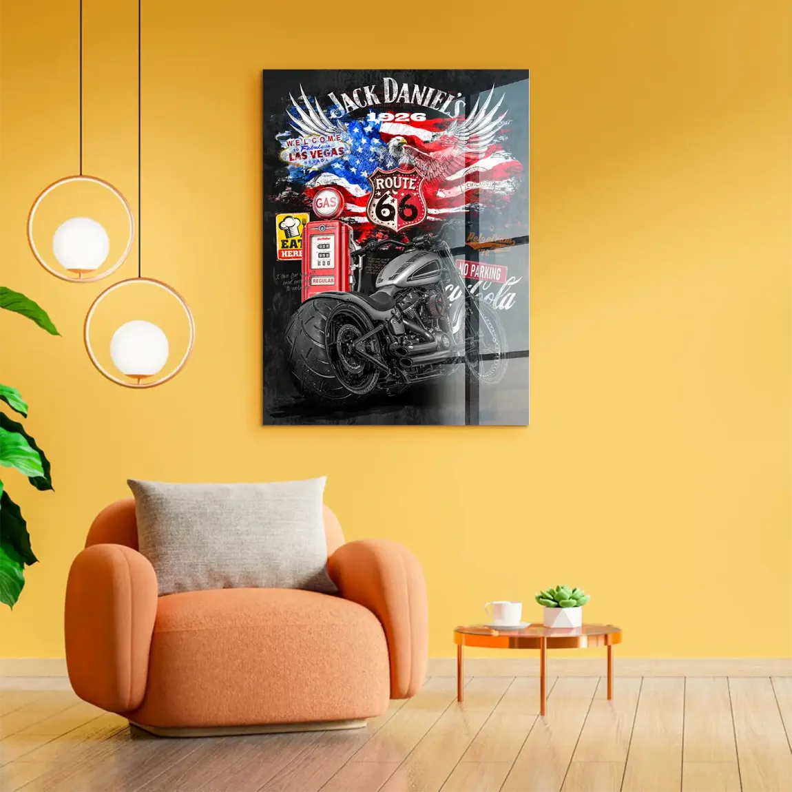 Harley Freedom Pop Art Acrylglasbild